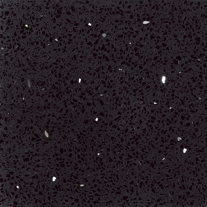 Plan de travail quartz Star Black, noir pailleté